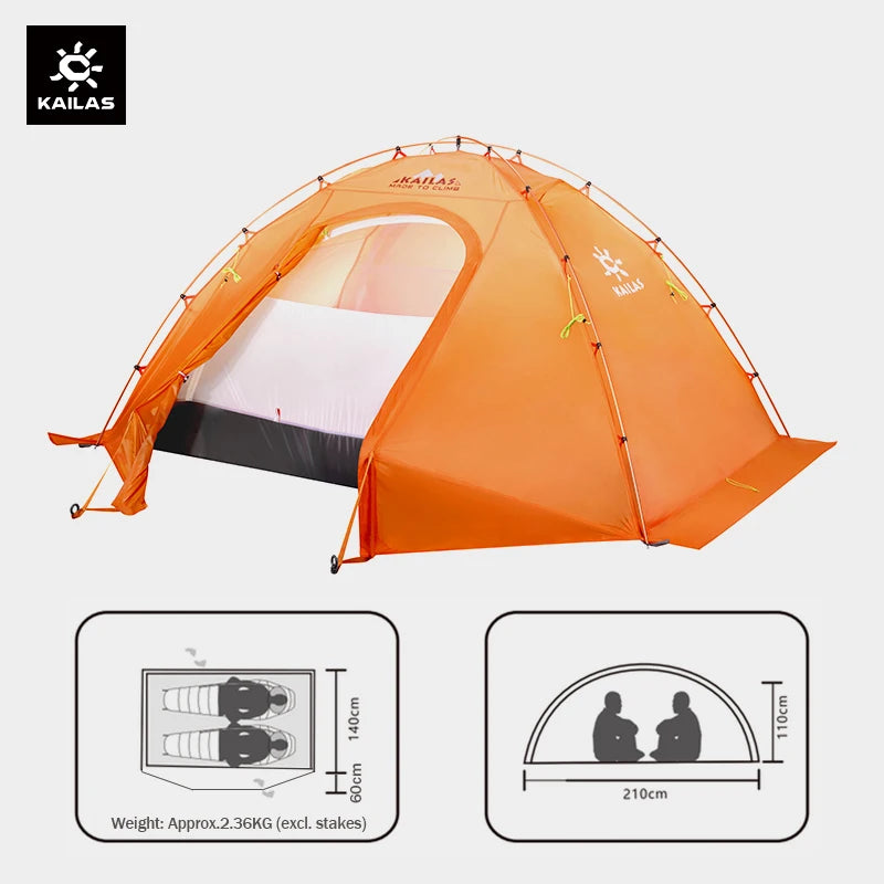 KAILAS GOBI II Professional Hiking Tent Ultralight 2 People Double Layer Waterproof Survival Outdoor Camping Tents KT2303107