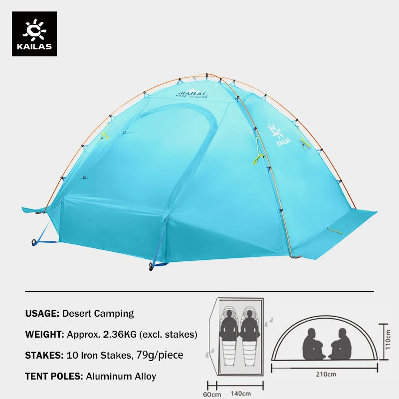 KAILAS GOBI II Professional Hiking Tent Ultralight 2 People Double Layer Waterproof Survival Outdoor Camping Tents KT2303107