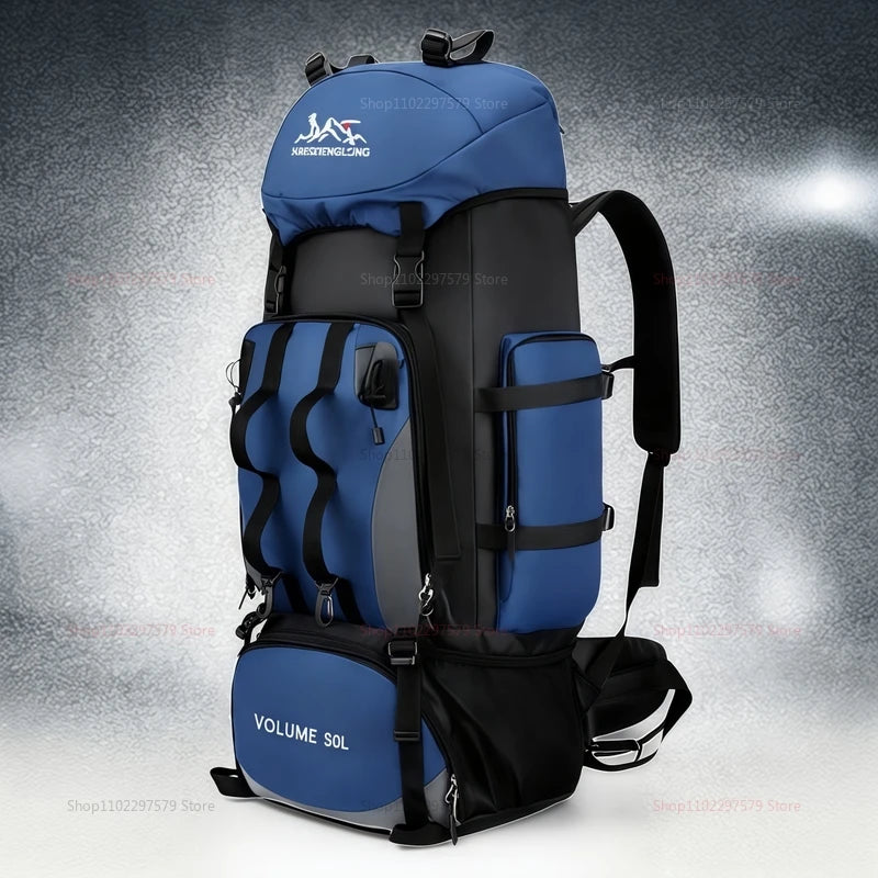 Large Travel Backpack Heavy Duty Camping Hiking Military Mountaineering Outdoor Gear Durable Backpack for Adventure and Trekking