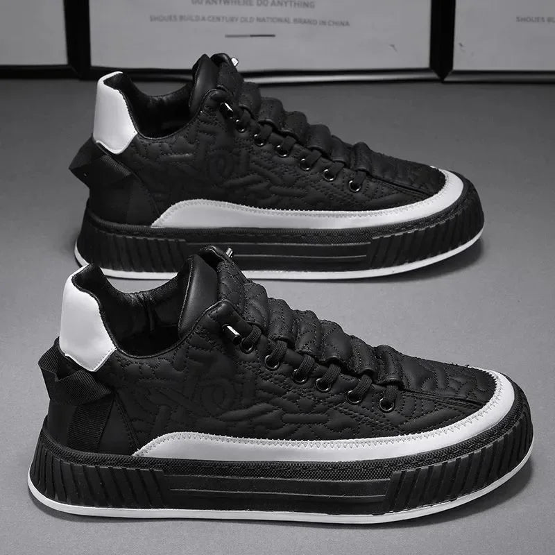 Men’s Platform Sneakers 2025 – Vulcanized Casual Running Shoes for Men (Large Sizes 39-46)