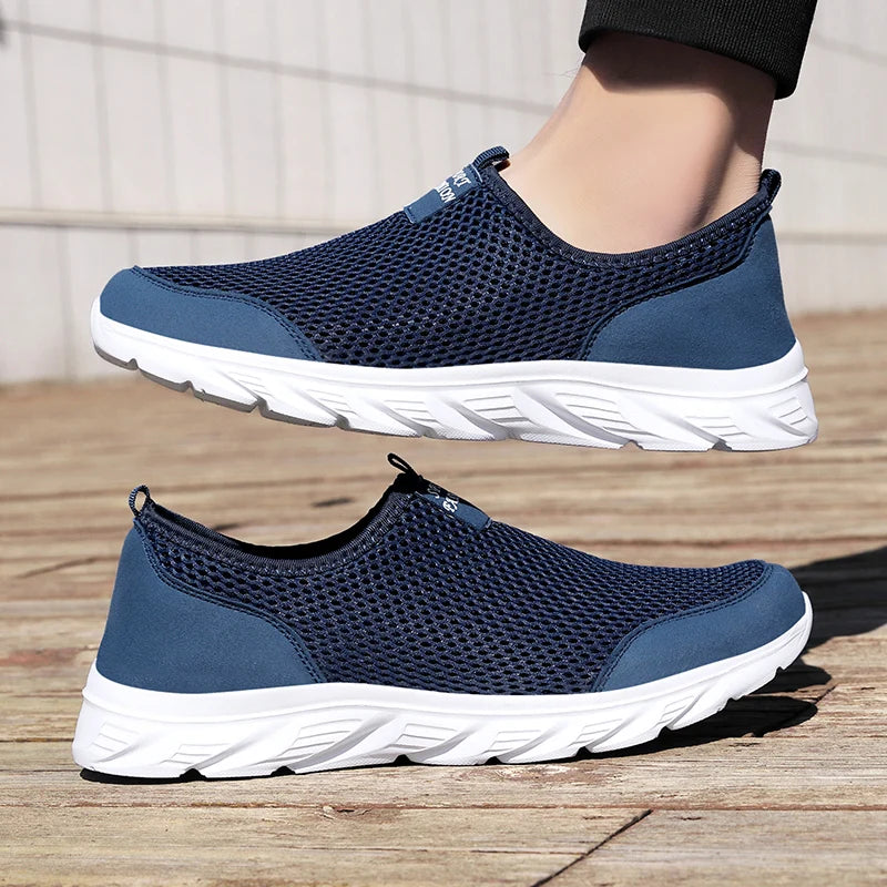 Men’s Lightweight Hiking Shoes – Breathable Mesh Outdoor Slip-On Sneakers for Summer