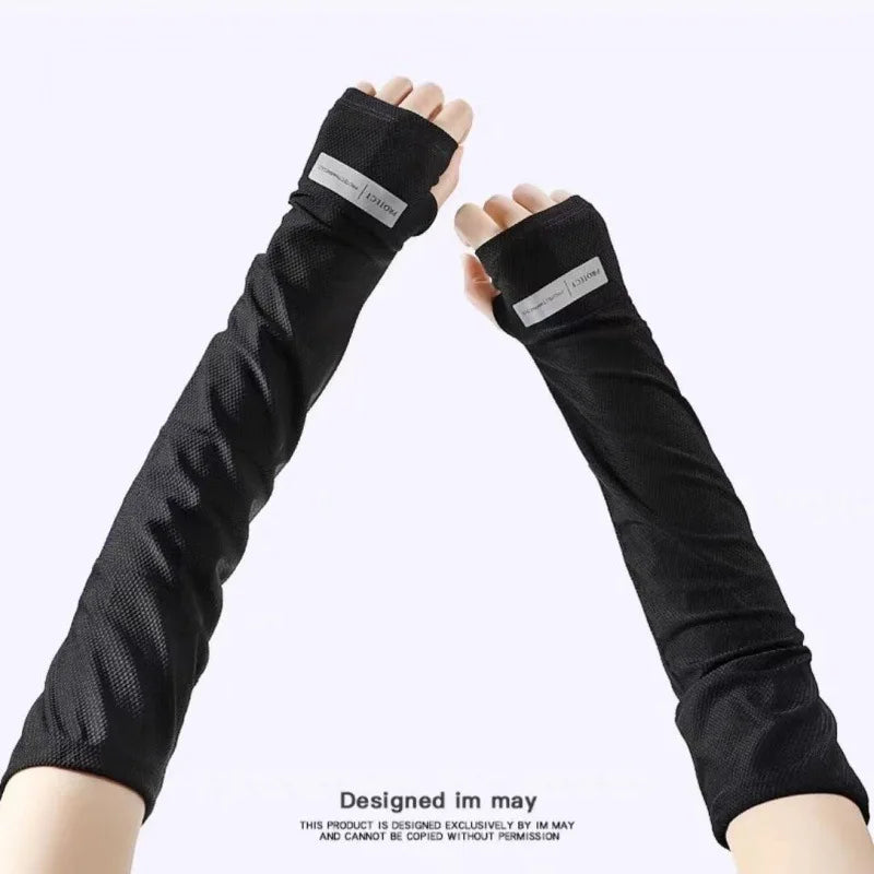Summer Ice Silk Sunscreen Mask For Men Women Outdoor Cycling Face Cover Solid Color Neck Wrap UV Protection Ear Bandana Scarf