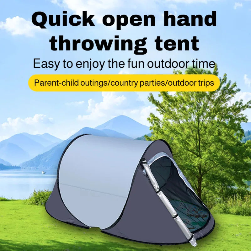 Outdoor Tent Hand-throw Automatic Open Camping Tent Windproof Anti-mosquito and Sunscreen No Installation Required Portable Tent