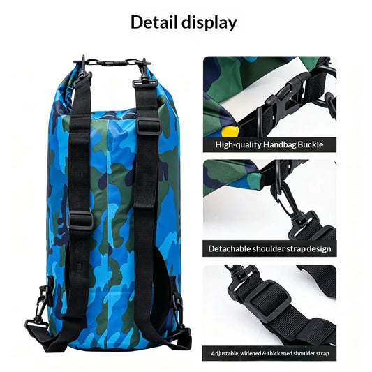 Homefish 15L 30L Waterproof Dry Bag Backpack Wet Separation Pocket for Kayaking Boating Swimming Outdoor Sport