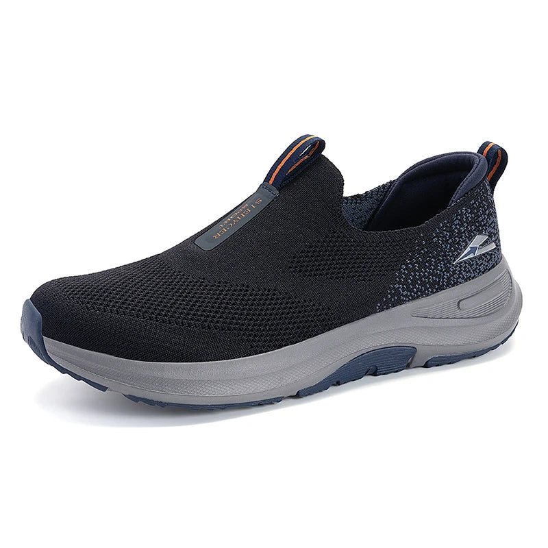 Men’s Lightweight Walking Shoes – Casual Slip-On Sneakers with Breathable Fly Woven Mesh, Comfortable Everyday Footwear