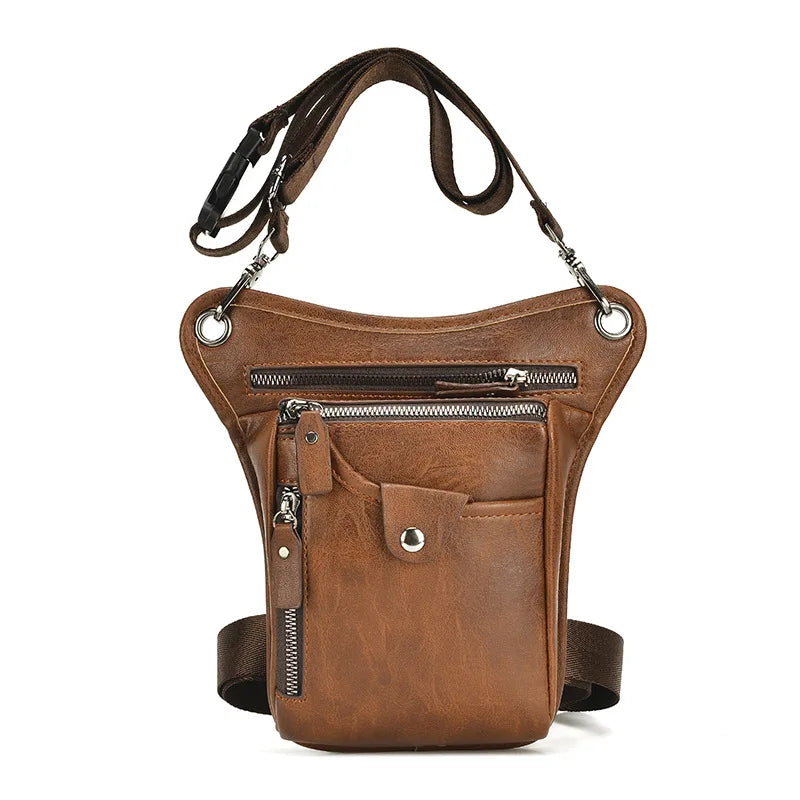 PU Waterproof Leg Waist Bags Portable Molle Shoulder Waist Pack Funny Outdoor Hiking Motorcycle Waist Bag Leg Bag