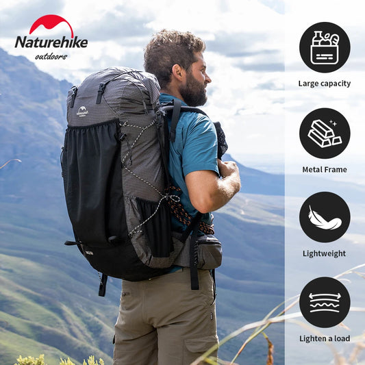 Naturehike 60+5L Camping Backpack – Waterproof Hiking Pack