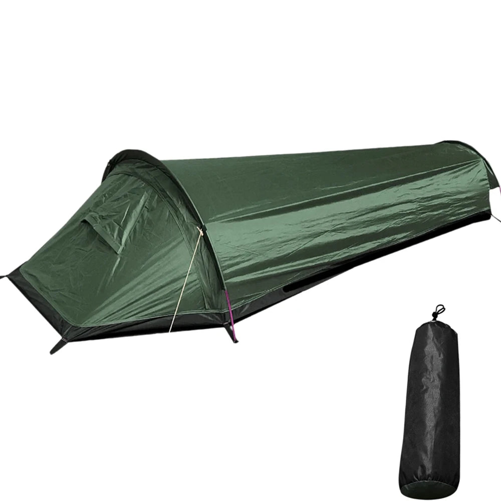Backpacking Tent Outdoor Camping Sleeping Bag Tent Lightweight Single Person Sleeping Tent for Outdoor Camping Travel Hiking