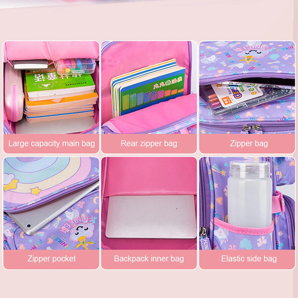 Cute Backpack For Primary School Student Stylish Portable Versatile Bag Breathable Preschool Books Bag Back To School Gift Girls