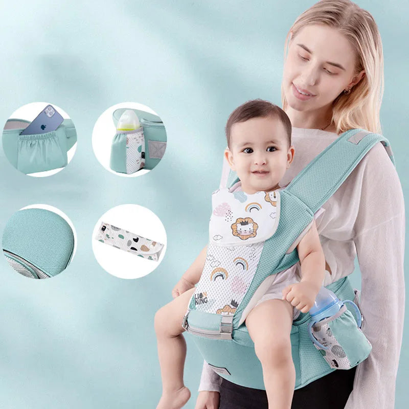 New Ergonomic Baby Carrier Infant Baby Hipseat Carrier 3 In 1 Front Facing Ergonomic Kangaroo Baby Wrap Sling 0-48 Month