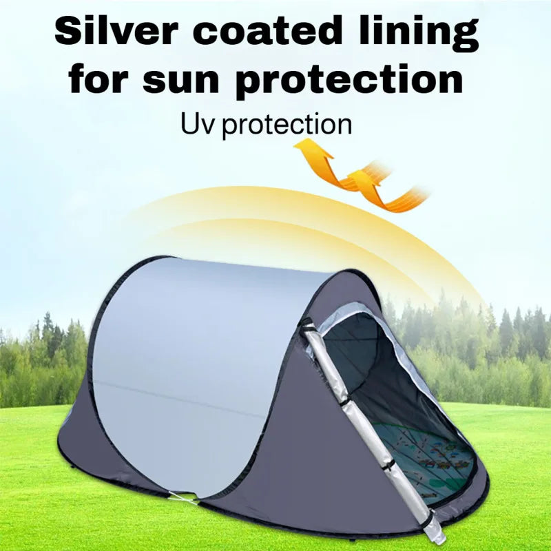 Outdoor Tent Hand-throw Automatic Open Camping Tent Windproof Anti-mosquito and Sunscreen No Installation Required Portable Tent