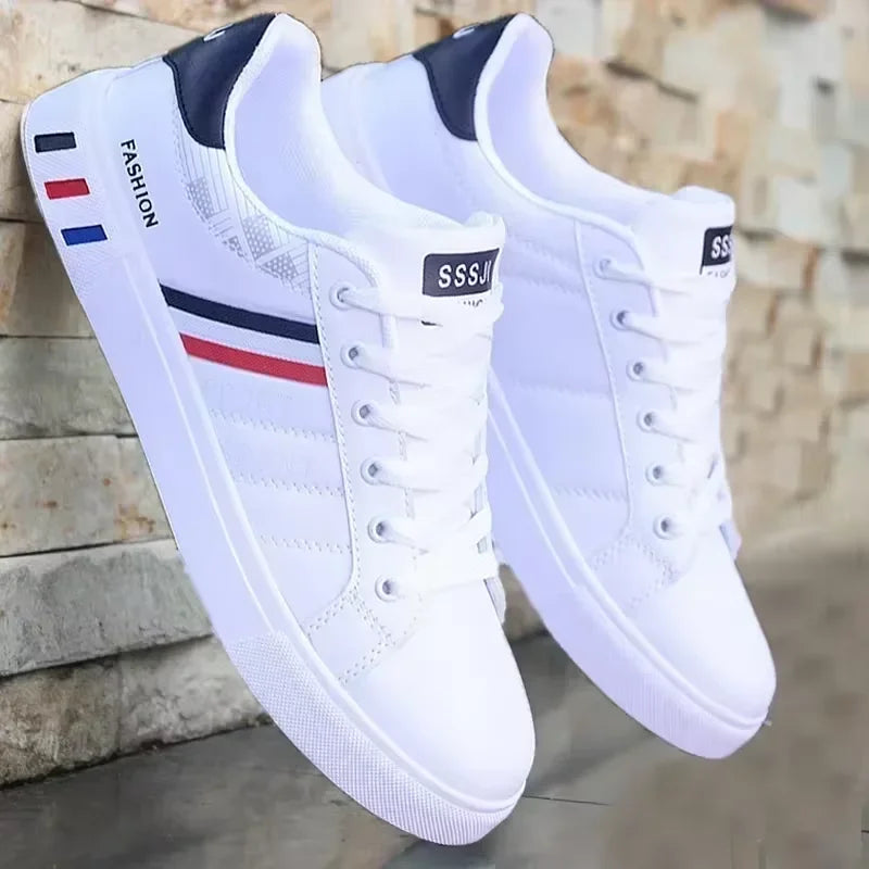 Men’s Flat Sports Shoes 2025 – Stylish Outdoor Sneakers for Spring & Autumn, Fashionable Vulcanized Casual Shoes