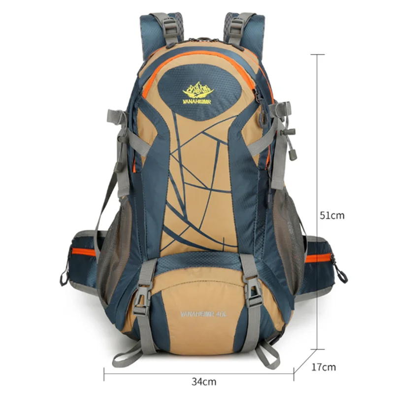 Mountain Backpacks Outdoor Solid Color Camping Bag Travel Hiking Tactical Bags Breathable Waterproof Nylon Rainy Day Sport bag