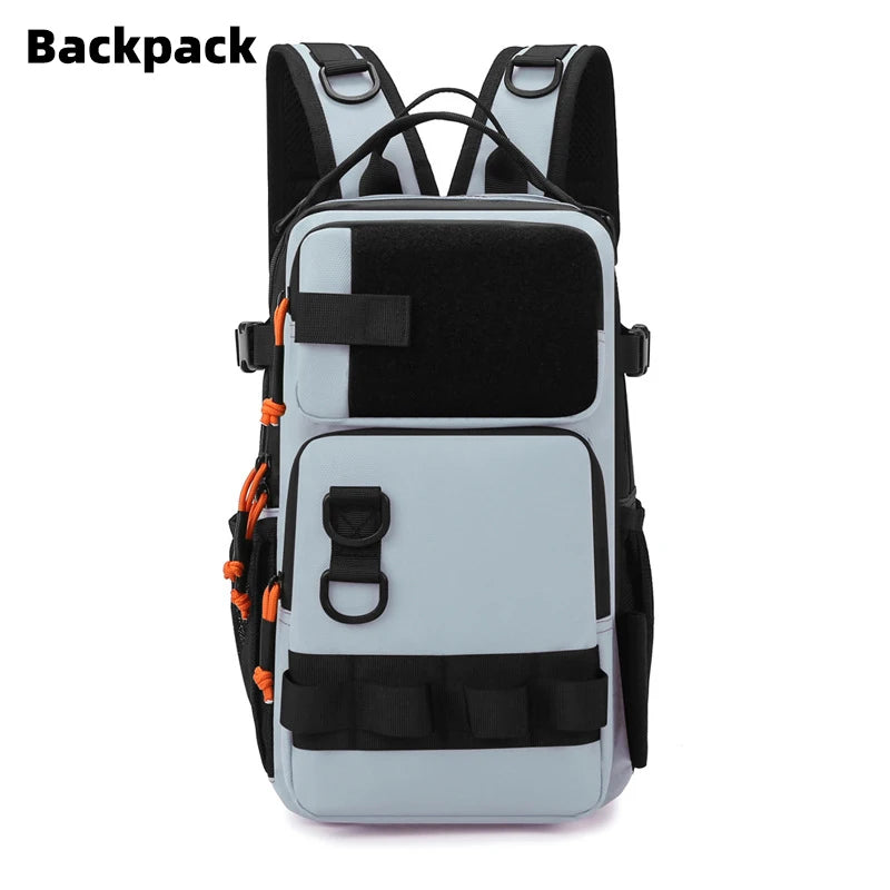 Lure Fishing Backpack with Rod Holders Outdoor Hiking Camping Hunting Rucksack Multifunctional Molle Travel Sports Fanny Pack