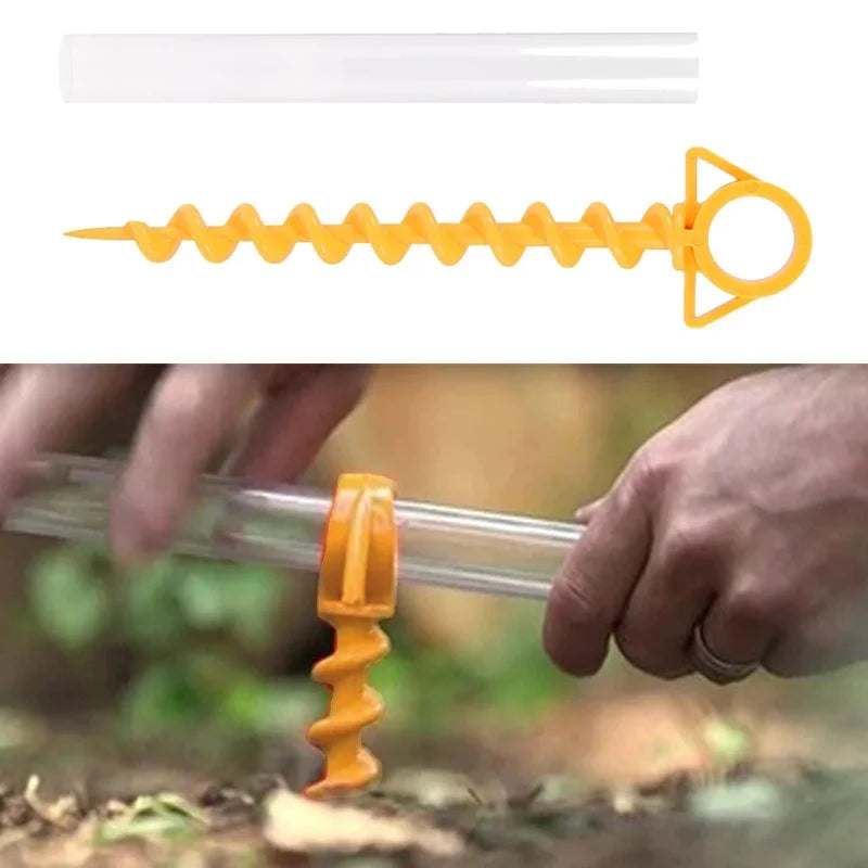 1 Pack Outdoor Camping Tent Nails Screw Anchor Climbing Tent Screw Claw Nail Tent Accessories Tent Hook