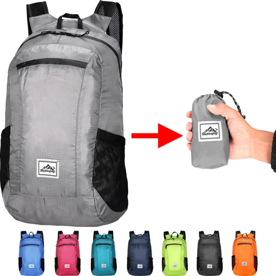 Portable Foldable Backpack Folding Mountaineering Bag Ultralight Outdoor Climbing Cycling Travel Knapsack Hiking Daypack 18L