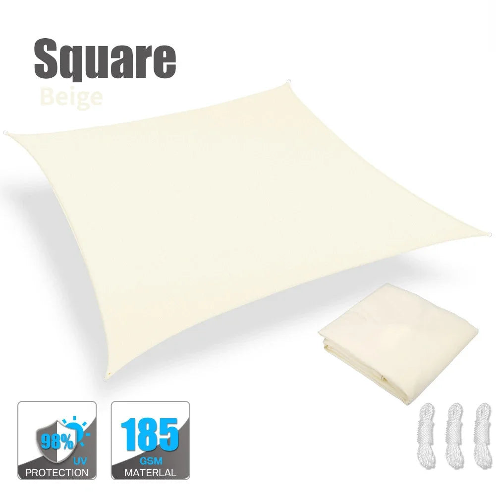 3.6/3/2M Square Shade Sails Waterproof Rectangle Canopy Sun Shelter for Patio Pergola Yard Backyard Cover Awning Cloth Screen