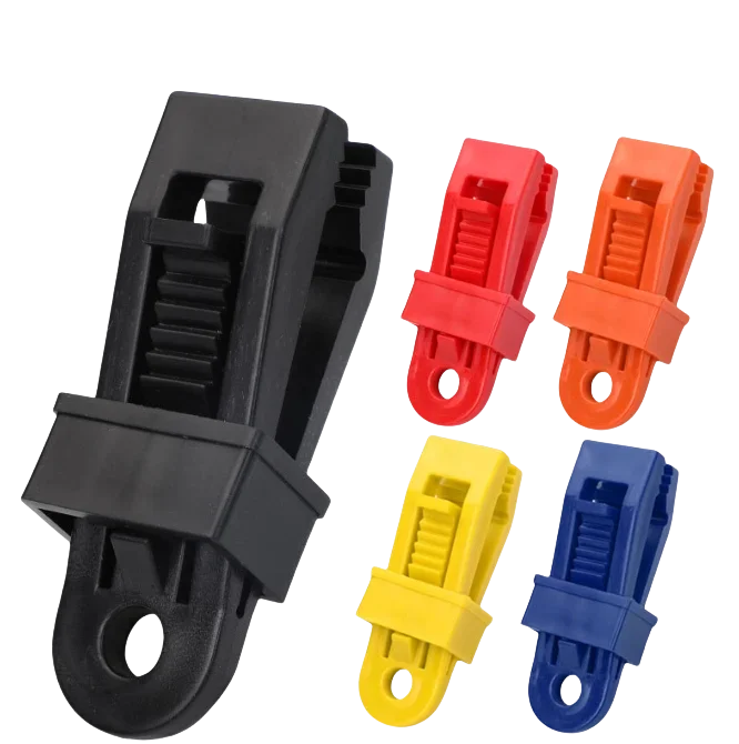 10 PCS Awning Rope Clamp Tarpaulin Clip Tent Canopy Clip Buckle Reusable Tent Crocodile Clip Awning Outdoor Camping Accessories