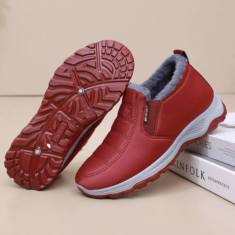 Men’s Winter Warm Cotton Shoes – Non-Slip Casual Snow Boots with Chunky Sole