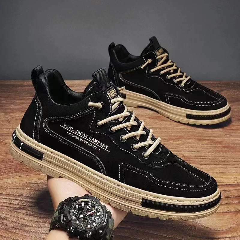 Men’s Outdoor Sneakers 2025 – Non-Slip Hiking Shoes & Comfortable Casual Work Ankle Boots (Luxury Platform Design)