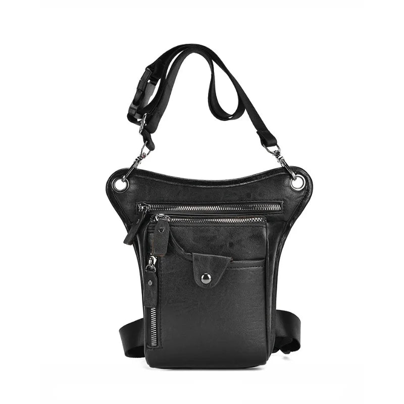 PU Waterproof Leg Waist Bags Portable Molle Shoulder Waist Pack Funny Outdoor Hiking Motorcycle Waist Bag Leg Bag