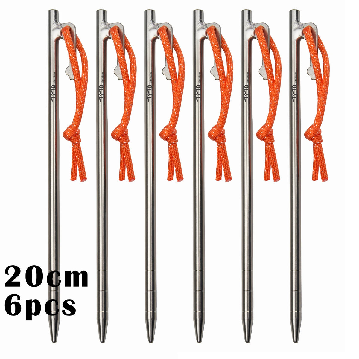 TiTo Titanium Alloy Tent Pegs Outdoor Camping Tent Nail Anti-bending Heavy Duty Canopy Titanium Tent Stake 20/24/30/35/40cm