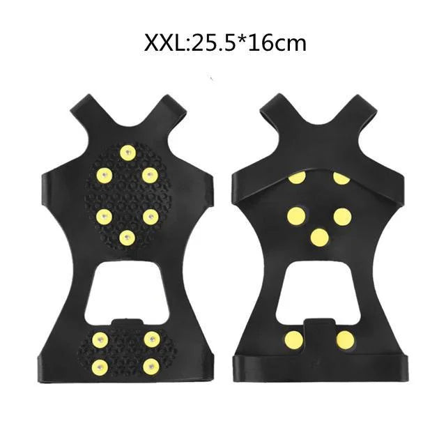 10-Stud Ice Cleats, 1 Pair – TPE Snow Grips for Shoes (L–XXL)