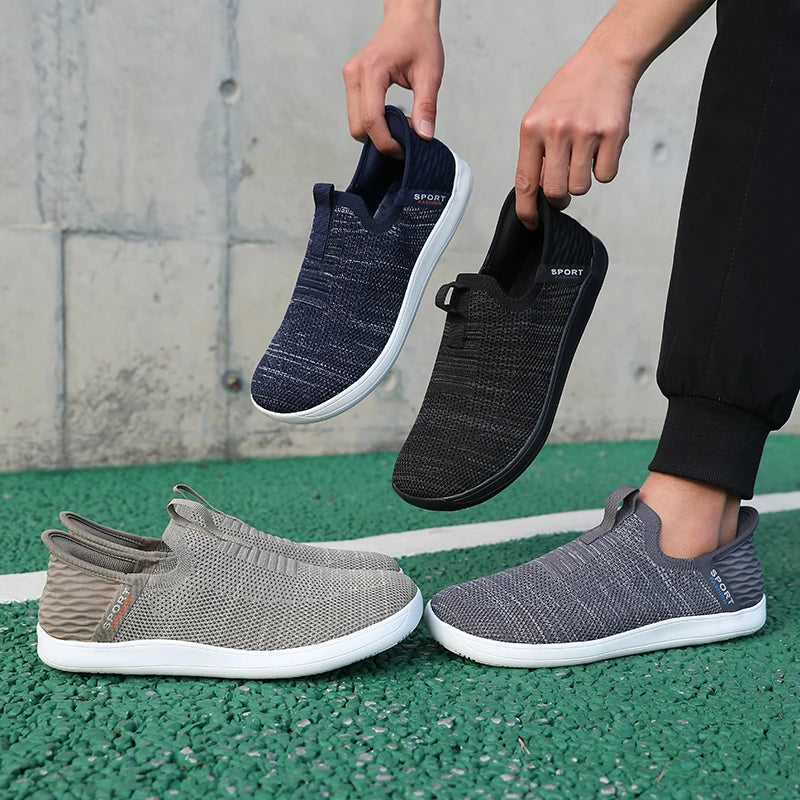 Men’s Mesh Slip-On Sports Shoes – Lightweight Shock-Absorbing Running & Casual Sneakers