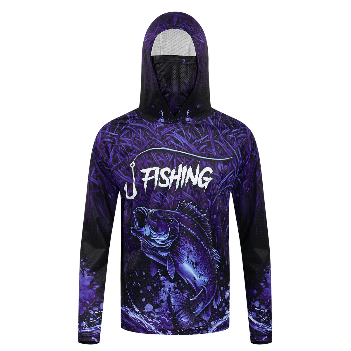 UPF 50+ Hooded Face Cover Fishing Shirt