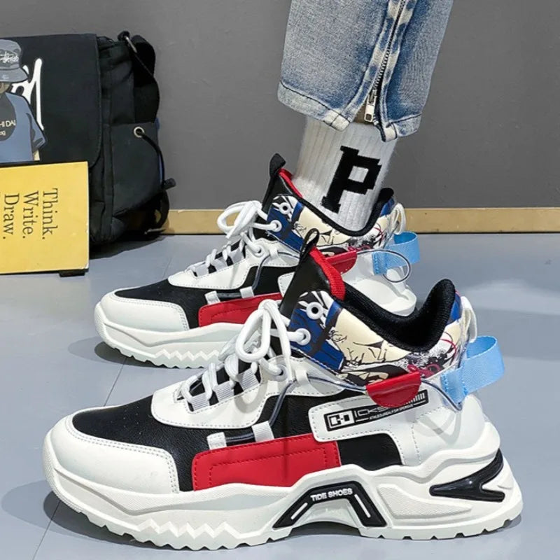 High Top Sneakers for Men – Fashion Outdoor Casual Shoes, Platform Vulcanized Tennis Trainers (2025)