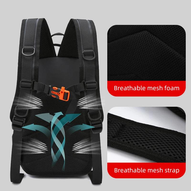 Lure Fishing Backpack with Rod Holders Outdoor Hiking Camping Hunting Rucksack Multifunctional Molle Travel Sports Fanny Pack