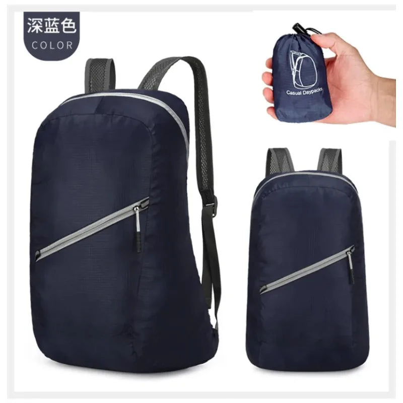 Large Capacity Waterproof Camping Backpack Travel Hiking Bag Lightweight Foldable Rucksack Durable Outdoor Sport Rain Cover Bags
