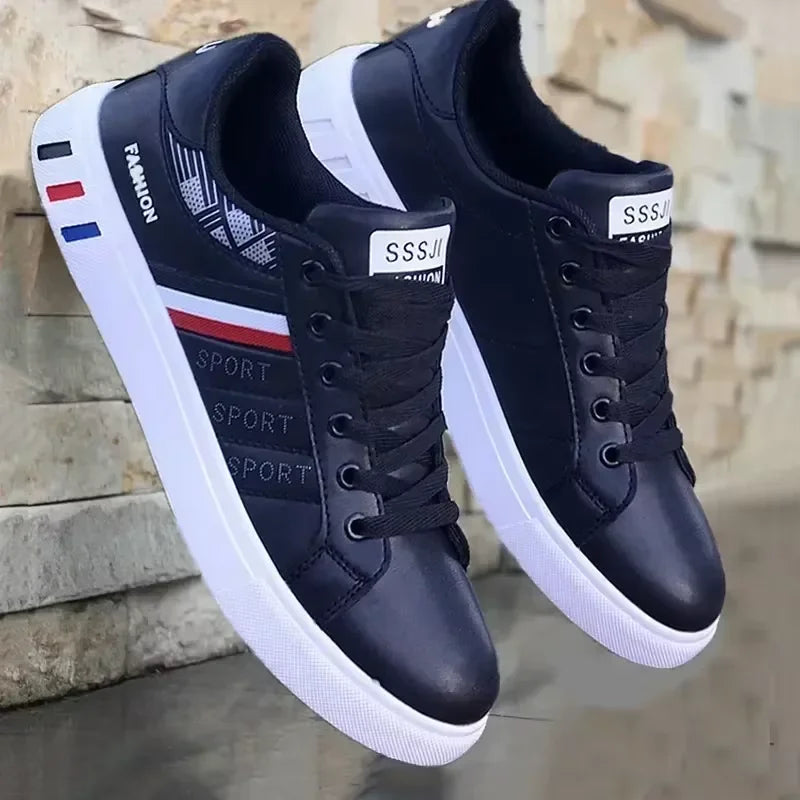 Men’s Flat Sports Shoes 2025 – Stylish Outdoor Sneakers for Spring & Autumn, Fashionable Vulcanized Casual Shoes