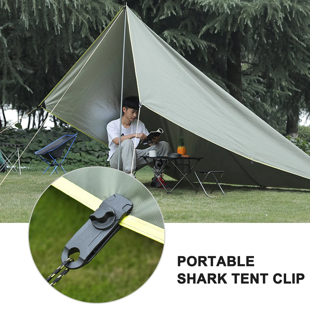 10/1PCS Tent Clip Tarpaulin Clamp Outdoor Camping Tarpaulin Holder Clip Wind Rope Clamps Awning Beach Hiking Camping Accessories