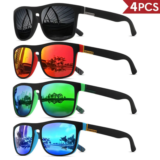 Classic Square Polarized Sunglasses (1-4 Pack)