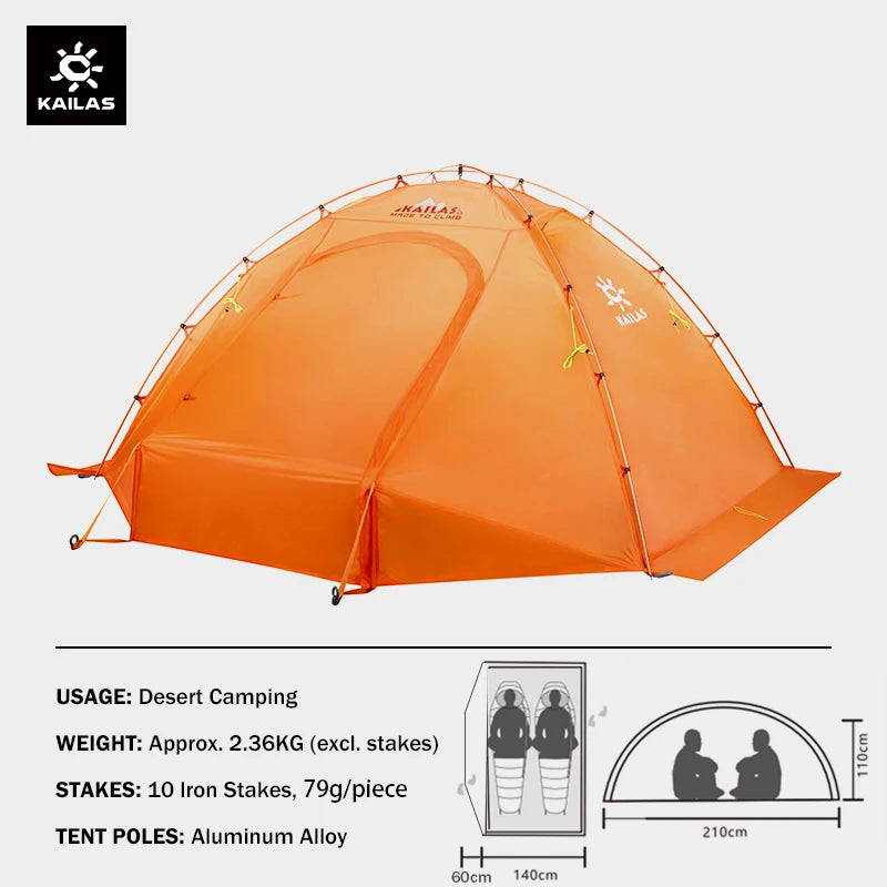 KAILAS GOBI II Professional Hiking Tent Ultralight 2 People Double Layer Waterproof Survival Outdoor Camping Tents KT2303107