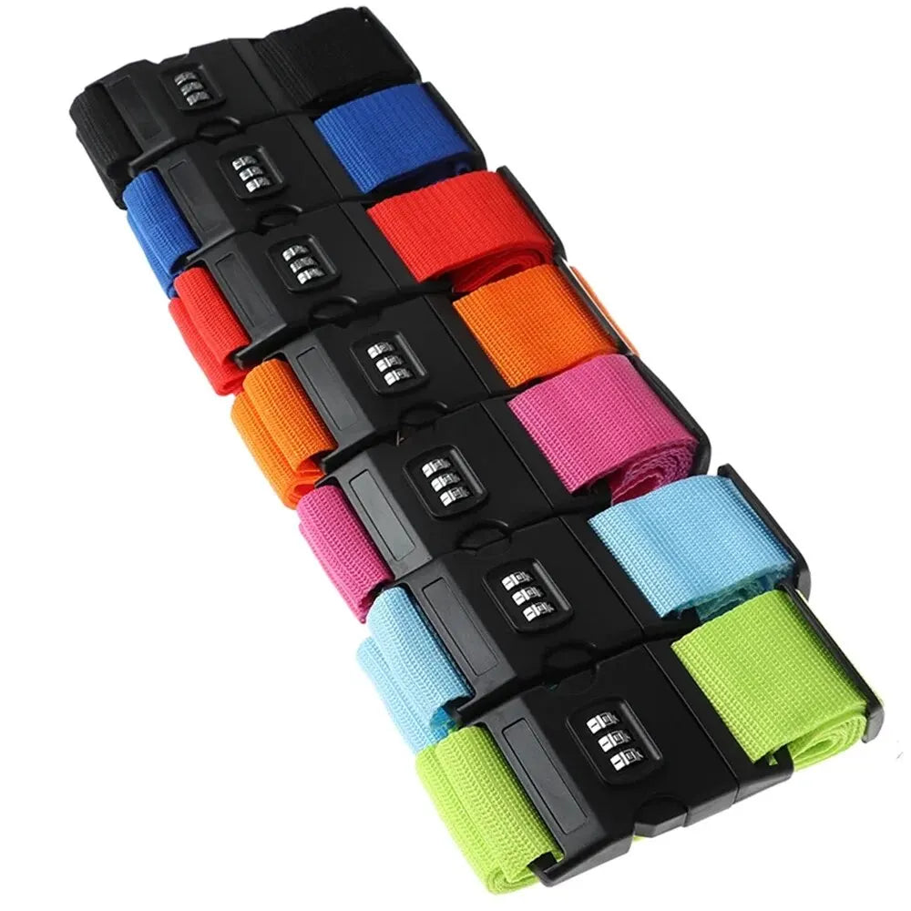 1PC Travel Luggage Strap Adjustable Password Lock Packing Belt Baggage Secure Lock Anti-theft Luggage Suitcase Buckle Strap