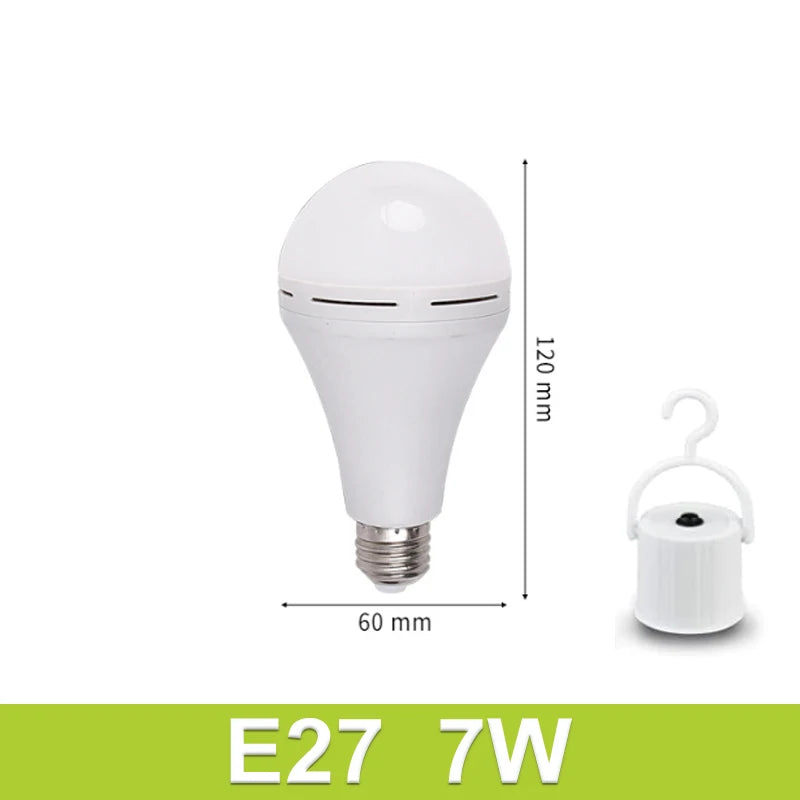 7-15W Rechargeable Bulb LED Outdoor Waterproof Emergency Light Portable Hanging Night Light Adjustable Camping Fishing Garden