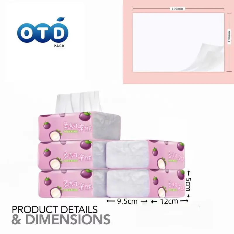 Facial Tissues Packs Pocket Paper Napkins Travel Size Mini Cute Print for Kid School Travel Camping Office Daily Use