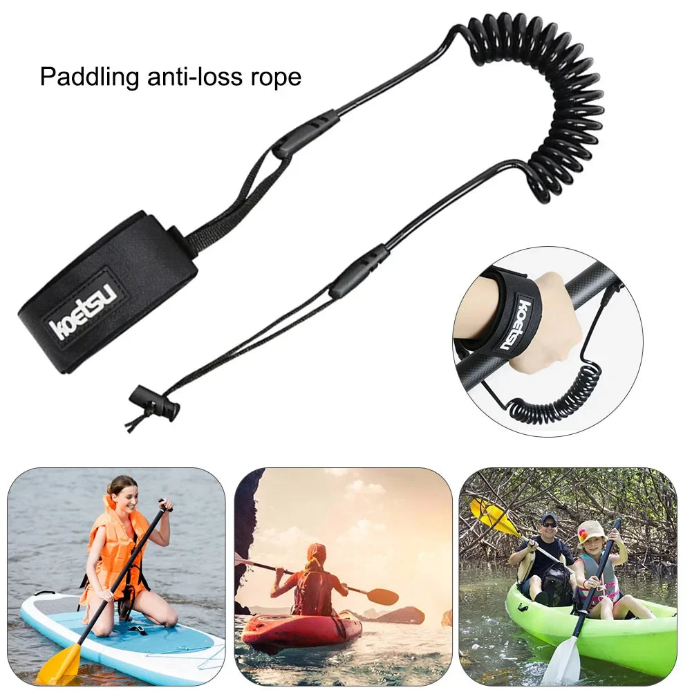 Portable Kayak & Surfboard Paddle Rope – Elastic Anti-Loss Leash for Paddle Boards & Kayak Accessories