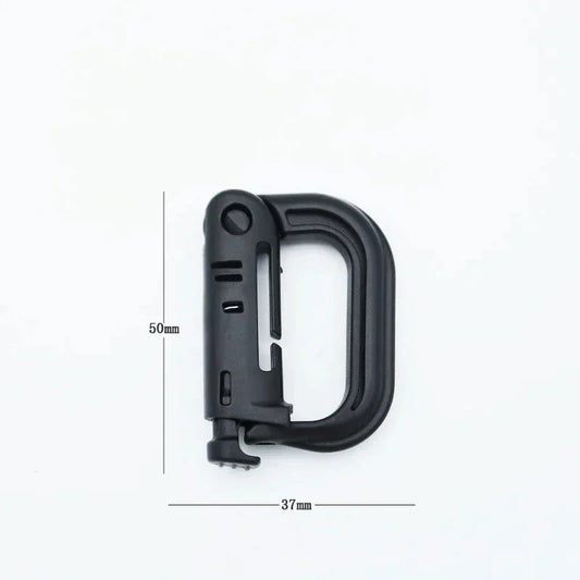 5PC Plasctic Shackle Carabiner D-ring Clip Molle Webbing Backpack Buckle Snap Lock Grimlock Multi Outdoor Hiking Camping Gear