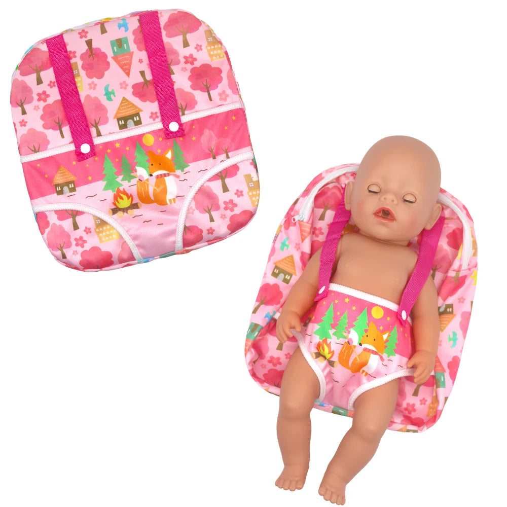 New Carrier Backpack For 12/14/16/18 Inch Born Baby Doll, 30/35/40/25cm Girl Dolls Out Going Holder