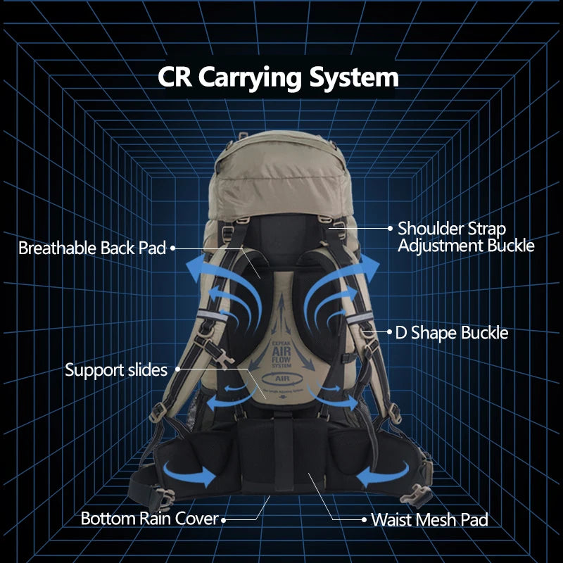 Naturehike Mountain Bag 70L Men's backpacks Waterproof Backpack Outdoor Hiking Climbing Big Capacity Travel Bags Shoulder Bags