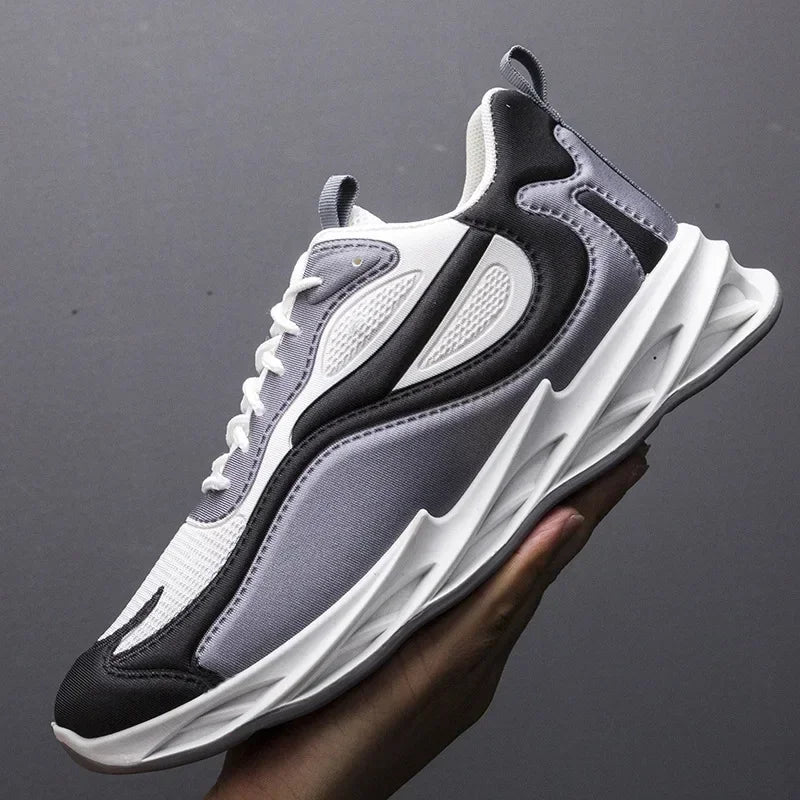 Men’s Trendy Sports Shoes – Cushion Running Sneakers, Breathable Soft Sole Trainers for Walking & Jogging