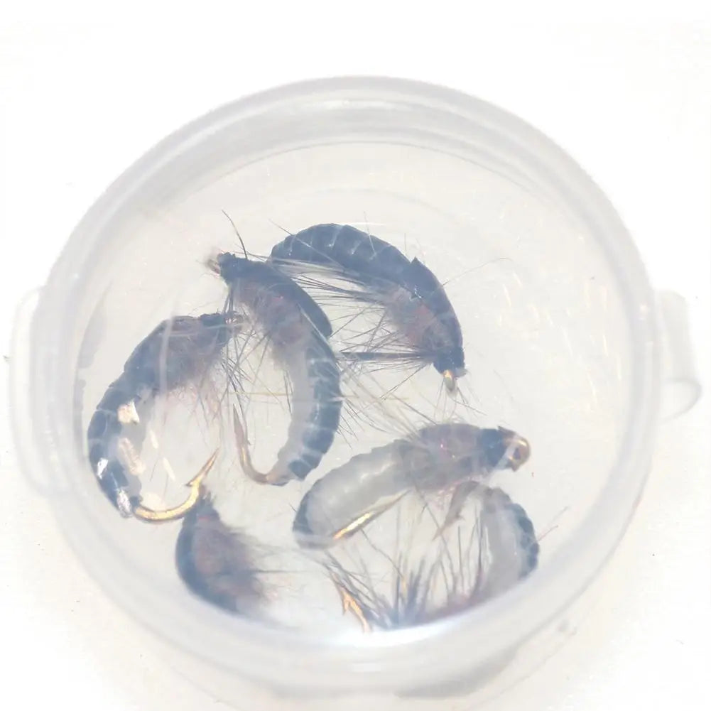 Bimoo Realistic Scud and Caddis Nymphs #12 (6 Pack)