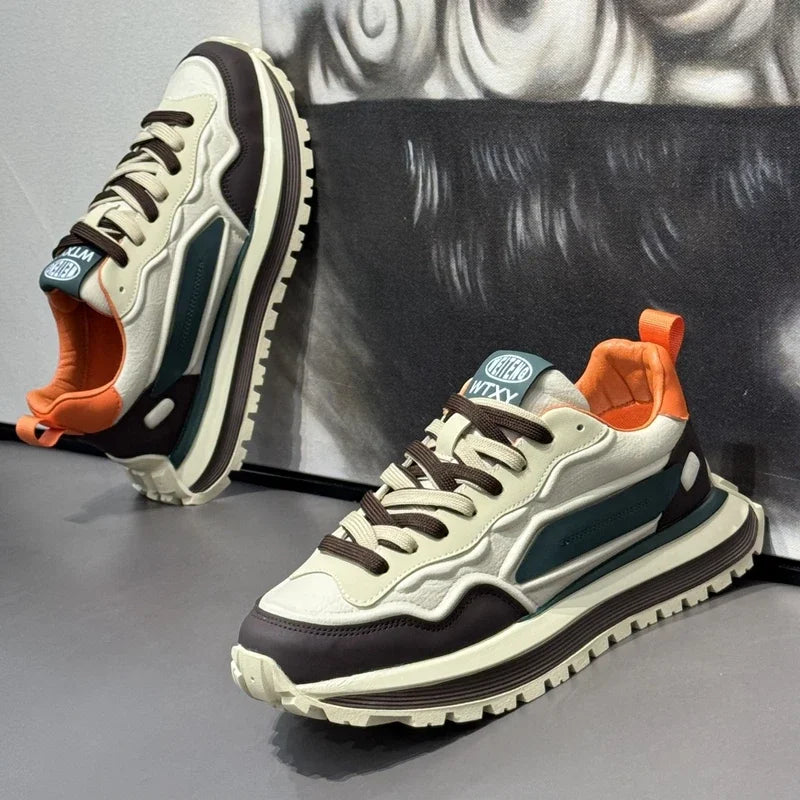 Men’s Platform Sneakers – Non-Slip Fashion Sports & Casual Shoes | Wear-Resistant Comfortable Loafers