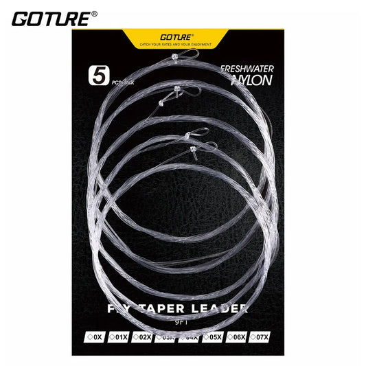 Goture Tapered Fly Leaders 9ft (5 Pack)