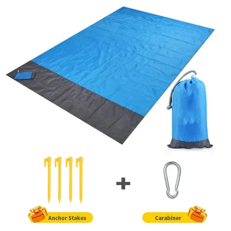 Sandproof Beach Blanket 200x140cm Waterproof Lightweight Beach Mat Portable Picnic Blanket for Travel Hiking Outdoor Sports