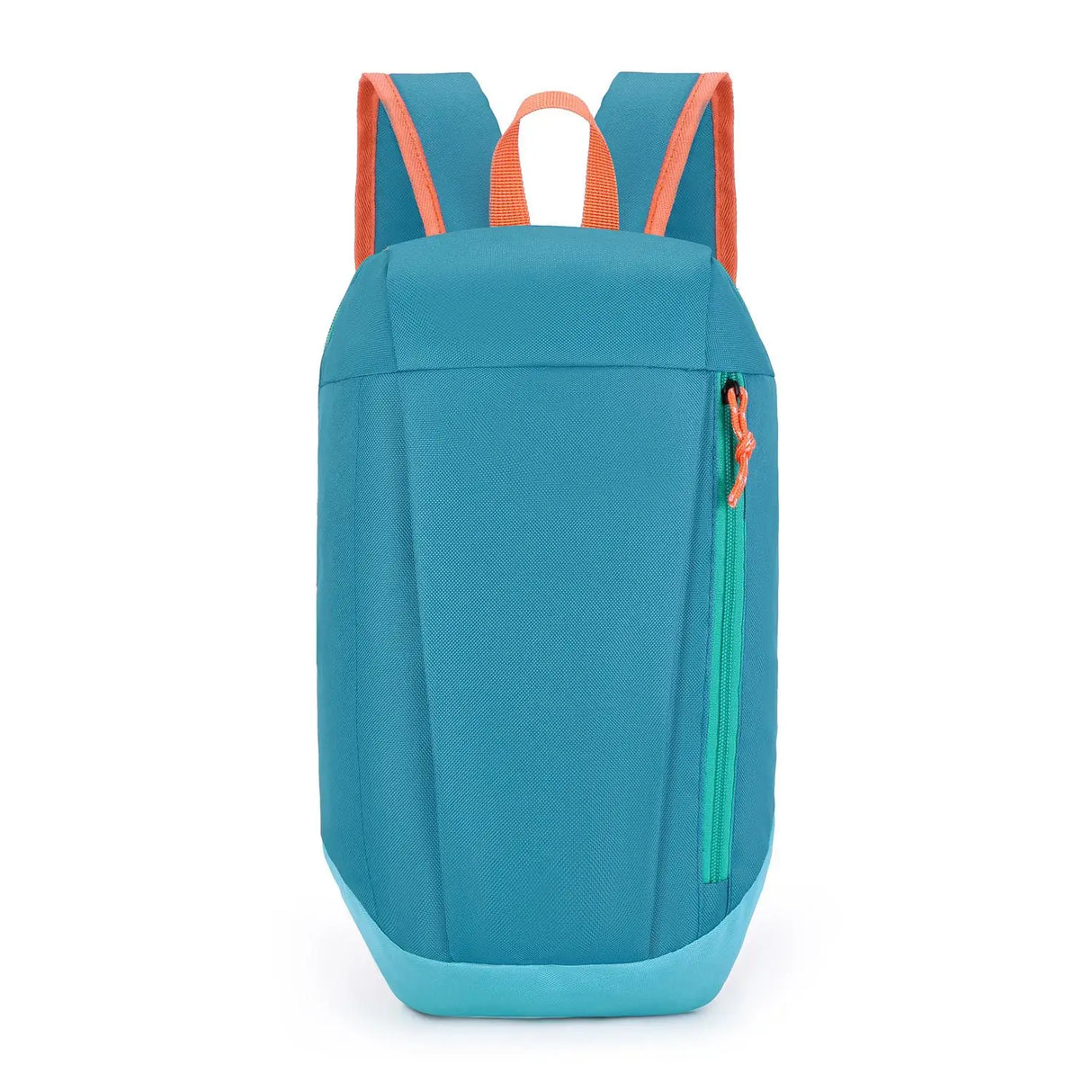 Teal lightweight hiking backpack front view
