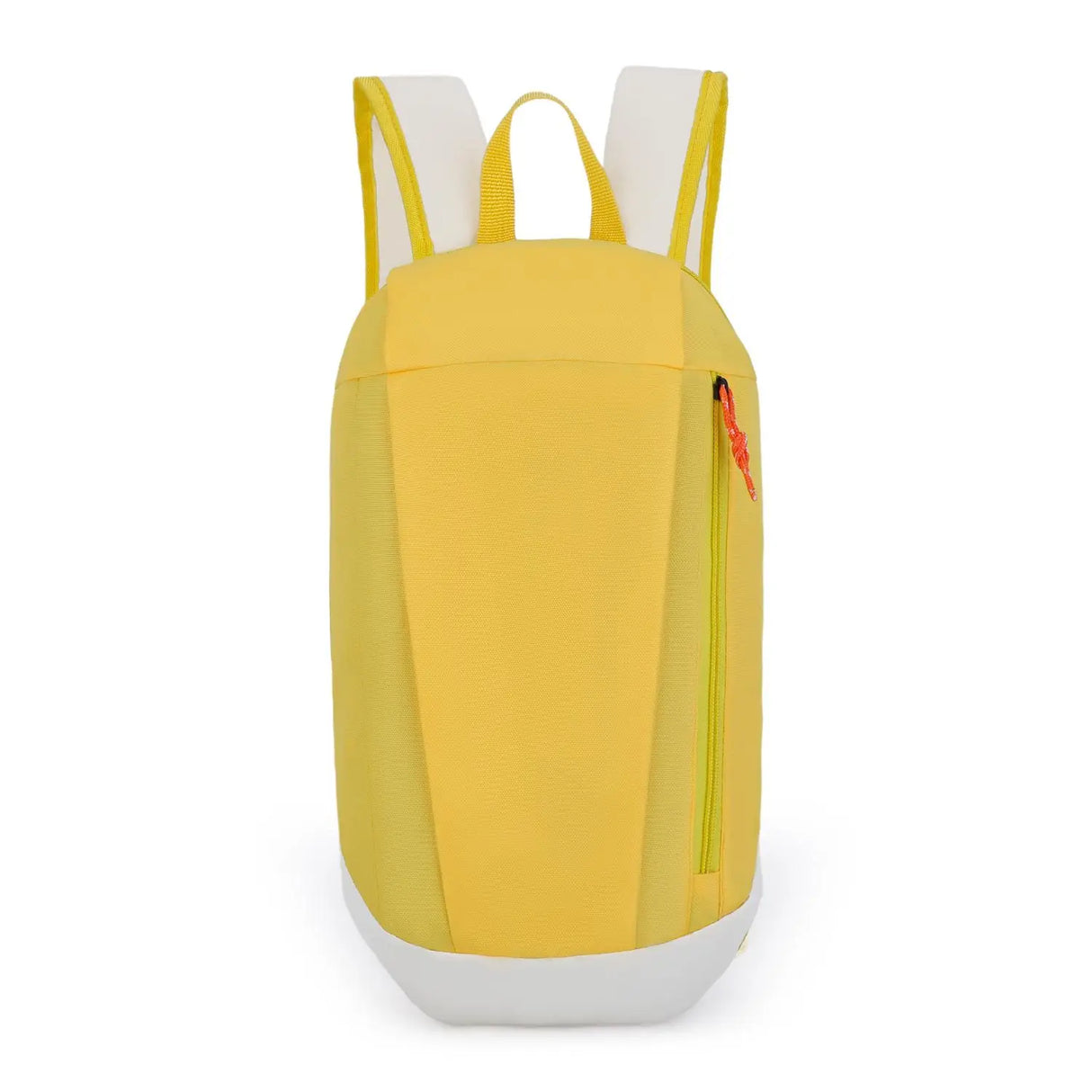 Yellow lightweight travel backpack front view